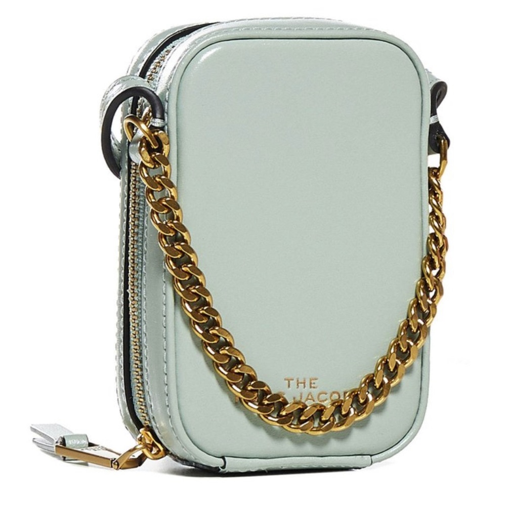 Marc Jacobs Mini The Vanity Leather Crossbody Bag Mar… Gem